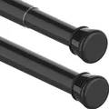 Produktbild: Gardinenstange Duschvorhangstange Kleiderschrank Teleskop Schwarz 185-250cm
