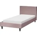 Produktbild: Polsterbett Rosa Samtstoff Mit Lattenrost 90 X 200 Cm Abnehmbarer Bezug Modernes Design Einzelbett Schlafzimmer Kinderzimmer Ausstattung