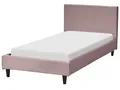 Produktbild: Modernes Einzelbett abnehmbarer Bettrahmenbezug Lattenrost 90 x 200 cm Samtstoff