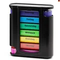 Produktbild: Foubiss Tablettenbox - BPA Frei - Medikamentenbox mit 7 Tage 4 Fächer -