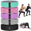 Produktbild: PLEASION Resistance Bands Fitnessband, Fitnessbänder Stoffbänder 5er Set, Widerstandsbänder für Krafttraining Muskelaufbau Hip Beintraining, Gymnastikband für Workout Yoga Pilates