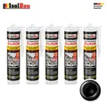 Produktbild: Hochtemperatursilikon 5 x 300ml 350°C Dichtmasse Dichtstoff Ofen Motor schwarz