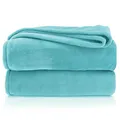 Produktbild: heimtexland Kuscheldecke flauschig Flanell Wohndecke warm Oekotex Tagesdecke Überwurf Sofadecke fusselfrei Fleecedecke Super Soft XL Decke 150x200 cm Typ380 Petrol türkis