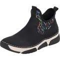 Produktbild: Rieker Damen Stiefelette trendy Boot sportliche Sohle 45957, Größe:41 EU, Farbe:Schwarz - Schwarz - 41