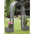 Produktbild: KHW Rosenbogen mit Pflanzkasten Grau