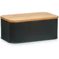 Produktbild: Zeller Present Brotkasten, Schwarz, Holz, Bambus, rechteckig, 31x18x13 cm, lebensmittelecht, Schneidebrett, Küchenzubehör, Brotkästen & -Körbe