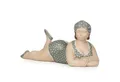 Produktbild: Moritz Dekofigur Deko-Figur mollige Badenixe im Badeanzug liegend Maritime Deko, Polyresin Figuren Deko Geschenk Geometrische TierFigur Modern Skulptur