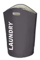Produktbild: WENKO Wäschesammler Lumo Grau - Wäschekorb Fassungsvermögen: 65 l, Polyester, 35 x 68 x 35 cm, Dunkelgrau