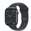 Produktbild: Apple Watch Series 11 Cellular 46mm Schiefer Titan Gehäuse mit Schwarz Sport Band - S/M