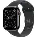 Produktbild: Apple Watch S11 2025 Titan Schiefer Cellular 46mm (Sportarmband schwarz) S/M