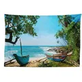 Produktbild: Abakuhaus Wandteppich aus Weiches Mikrofaser Stoff Für das Wohn und Schlafzimmer, rechteckig, Strand Tropischen Ozean Landschaft blau|grün 230 cm x 140 cm