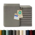 Produktbild: Blumtal Premium Frottier Waschlappen Set 10 teilig 100% Baumwolle - Oeko-TEX zertifizierte Waschlappen 10x (15x20 cm) - Ultra saugstarkes Frottier Seiftücher Set waschbar °60 - Seiflappen Grau