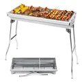 Produktbild: AGM Holzkohlegrill Camping Grill Holzkohle,Klappgrill Tragbarer Grill,Für Camping Garten Picknick Party, 73x 33x 71 cm, für 5-10 Personen
