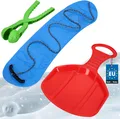 Produktbild: KOTARBAU® Spielset Snowboard Schneeballzange Poporutscher für Kinder Spielset für den Schnee Rutschbahn Snowboard Schneeballautomat Blau, Grün & Rot