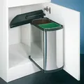 Produktbild: Hailo Duo 3416. Abfallsammler, Edelstahl.  - Mülleimer - Silber/Schwarz