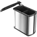 Produktbild: HAILO Abfallsammler Mülleimer Duo 8L 8L Edelstahl Schwarz 3416101