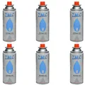 Produktbild: Z.M.C 6X Butan Gaskartuschen 227g mit Ventil Typ MSF-1a, Universal Gaskartusche Butangas Kartuschen mit Bajonett Anschluss für Campingkocher, Gasheizung, Gasbrenner, Unkrautbrenner, Lötbrenner