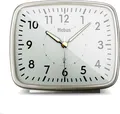 Produktbild: Mebus Funk-Wecker im Retro-Design / Wecker stellt sich automatisch auf Sommer und Winter-Zeit ein, Designklassiker / Farbe: Silbergrau / Modell: 25362