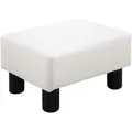 Produktbild: Homcom Fusshocker,, Weiß, Leder, 30x24x40 cm, Wohnzimmer, Hocker, Sitzhocker