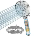 Produktbild: Cobbe Duschkopf mit Filter, Hochdruck Handbrause mit Schlauch, 6 Strahlarten Duschkopf Wassersparend mit Filtration in 20 Schichten, Duschbrause für Hartes Wasser,Rest-Chlor,Bakterien, Schwermetall