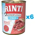 Produktbild: 6x800 g RINTI Kennerfleisch mit Rindfleisch Junior getreidefrei für Welpen