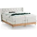Produktbild: Belanoti Boxspringbett, Beige, Textil, Echtholz,Eiche, 7-Zonen, 180x200 cm, Schlafzimmer, Betten, Boxspringbetten