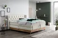 Produktbild: Belanoti Boxspringbett EON (Boxspringbett 180x200 elektrisch verstellbar Bett 180x200 mit Motor, 7-Zonen Taschenfederkern Matratze inklusive Visco Topper), in der Farbe Beige H2/H3 Polsterbett Motorbett mit Eiche