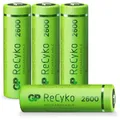 Produktbild: 1x4 GP ReCyko NiMH Akkus AA 2600mAH, hohe Kapazität