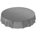 Produktbild: ANRO Tischdecke Wachstuch 2.0 abwaschbar (Einzelstück 1-tlg), Geprägt Rund 140cm wasserabweisend grau Rund | Ø 140 cm x 140 cm x 140 cm x 0.25 mm