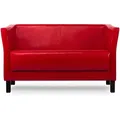 Produktbild: Konsimo - especto Modernes Sofa 2 Sitzer, aus Kunstleder, Rot