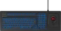 Produktbild: KEYSONIC 61103 - Tastatur, USB, mit Trackball, schwarz, UK-Layout