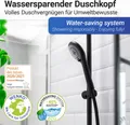 Produktbild: WENKO Duschkopf Regendusche WATERSAVING Ø11cm Rund Schwarz Handbrause Wellness