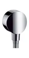Produktbild: hansgrohe FixFit Wandanschluss S mit Rückflussverhinderer und Kunststoffanschlusswinkel, chrom, 26453000