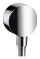 Produktbild: Hansgrohe FixFit Wandanschluss S mit Rückflussverhinderer und Kunststoffanschlusswinkel - Chrom - 26453000