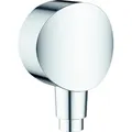 Produktbild: hansgrohe FixFit Wandanschluss S mit Rückflussverhinderer und Kunststoffanschlusswinkel, chrom, 26453000, Farbe: Chrom