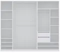 Produktbild: Marmex TRES F Weiß Kleiderschrank ohne Türen 101/190x206x51 cm