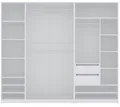 Produktbild: Marmex Möbel Schrank-Set TRES F/B großer offener Kleiderschrank mit Kleiderstangen Stauraum, (4-St), Garderobenschrank, mit Container 2 Schubladen