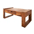 Produktbild: invicta INTERIOR Massiver Couchtisch MARKANT 100cm Sheesham mit Schublade Wohnzimmertisch Tisch Massivholztisch