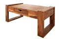 Produktbild: Couchtisch mit Schublade 100 x 50 x 40 cm (LxBxH) Sheesham Holz massiv Rustikal
