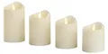 Produktbild: Kynast Garden X-Mas Art Collection Kerzen LED Echtwachs 4tlg. Set mit Timer cremefarben Echtwachskerzen Kerzenset Batteriebetrieb