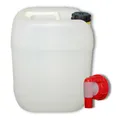 Produktbild: 20 Liter Plastikkanister mit Hahn Trinkwasserkanister Auslaufhahn stabil robust