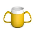 Produktbild: Ornamin Schnabelbecher 2-Henkel-Becher mit Trink-Trick und Schnabelaufsatz/Trinkaufsatz, 2-tlg., Kunststoff, Trinkhilfe l Alltagshilfe l bruchstabil l BPA-frei l Made in Germany