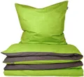 Produktbild: Schiesser Wendebettwäsche Doubleface aus weicher Baumwolle mit edlem Melangeeffekt, Renforcé, 2 teilig, ab Größe 135x200 cm erhältlich, Made in Green