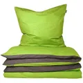 Produktbild: Schiesser Bettwäscheset, Dunkelgrau, Grün, Textil, 155x220 cm, Schlaftextilien, Bettwäsche, Bettwäsche