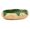 Produktbild: vidaXL Aufsatzwaschbecken, Waschbecken Grün und Braun Oval 59x40x15 cm Keramik