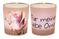 Produktbild: Windlicht und Teelicht 6x6cm Für Dich Für meine Oma in Geschenkpackung Geschenk