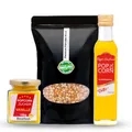 Produktbild: Hopser Funfood Popcorn Set – 500g Premium Popcornmais, 250ml Popcorn Öl Butter