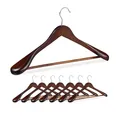 Produktbild: Anzug Kleiderbügel Holzbügel Anzugbügel Jackenbügel Hosenbügel Bügel 8er Set