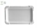 Produktbild: 250 Einweg Pappteller Imbissteller Teller Pappe eckig 13 x 20 cm Kuchenteller
