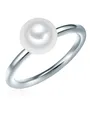 Produktbild: Valero Pearls Damen-Ring 925/- Sterling Silber Süßwasser-Zuchtperlen Button 8 mm weiß - Modern-Ring für Frauen Perlenring Süßwasser-Perle